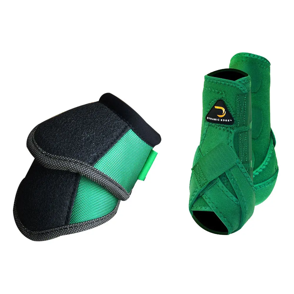 Cactus Dynamic Edge Horse Front Leg Sport Bell Boots Pair Combo Green 1