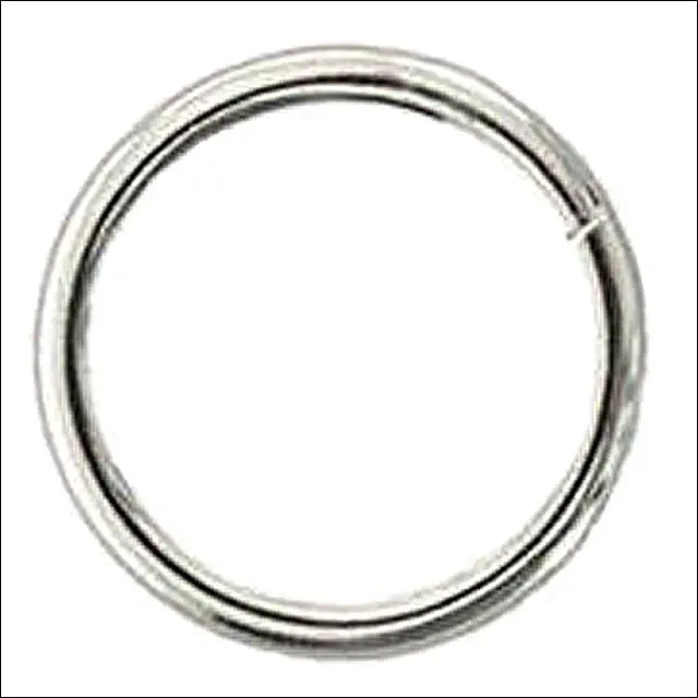 Hilason Western Horse Tack Welded Wire Ring Nickel Plated 1