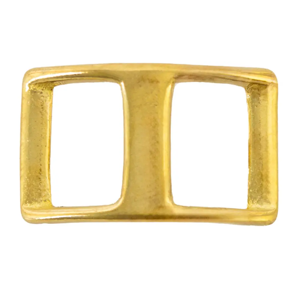 Hilason 3/4" Solid Brass (Sb) Double-Loop/Conway Buckle Billet Adjuster Equestrian Tack Hardware 1