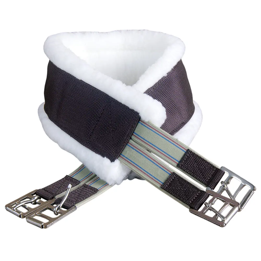 44 In - 52 Hilason Horse Soft Saddle Fleece Synthetic Cinch Girth Brown 1