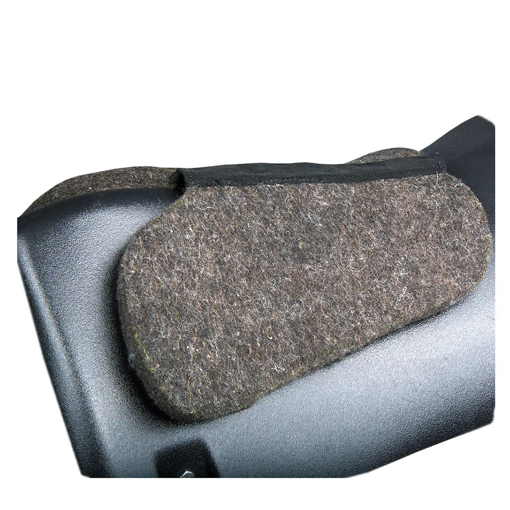 Hilason Western Wool Felt Horse Saddle Pad W/ Distressed Wear Leather Made In Usa | For Horses 1