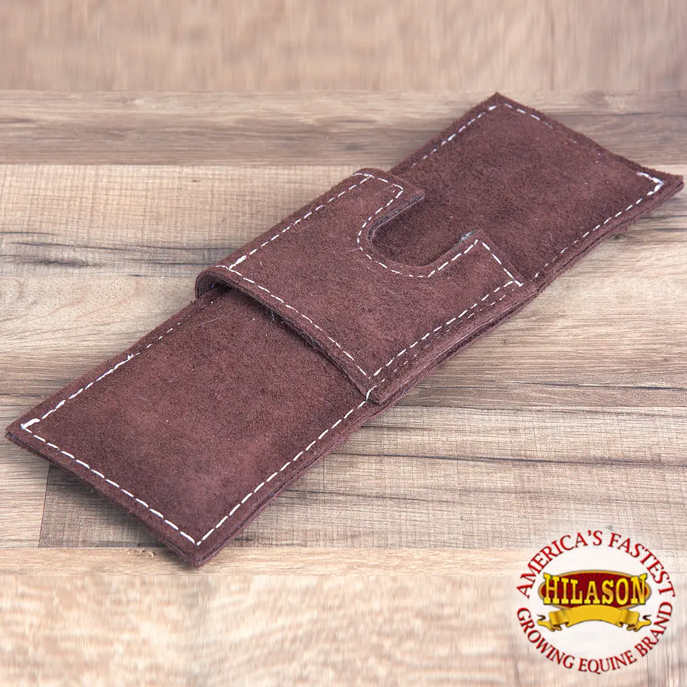 14 X 4.5 Hilason Roughout Leather Super Pro Rodeo Equipment Bull Rope Pad 1