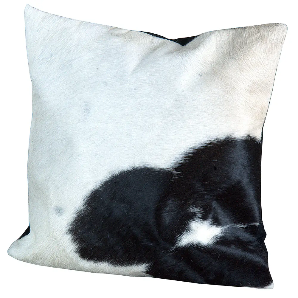 Genuine Cowhide Natural Hair-On Leather Cushion Pillow Cover 16X16 1