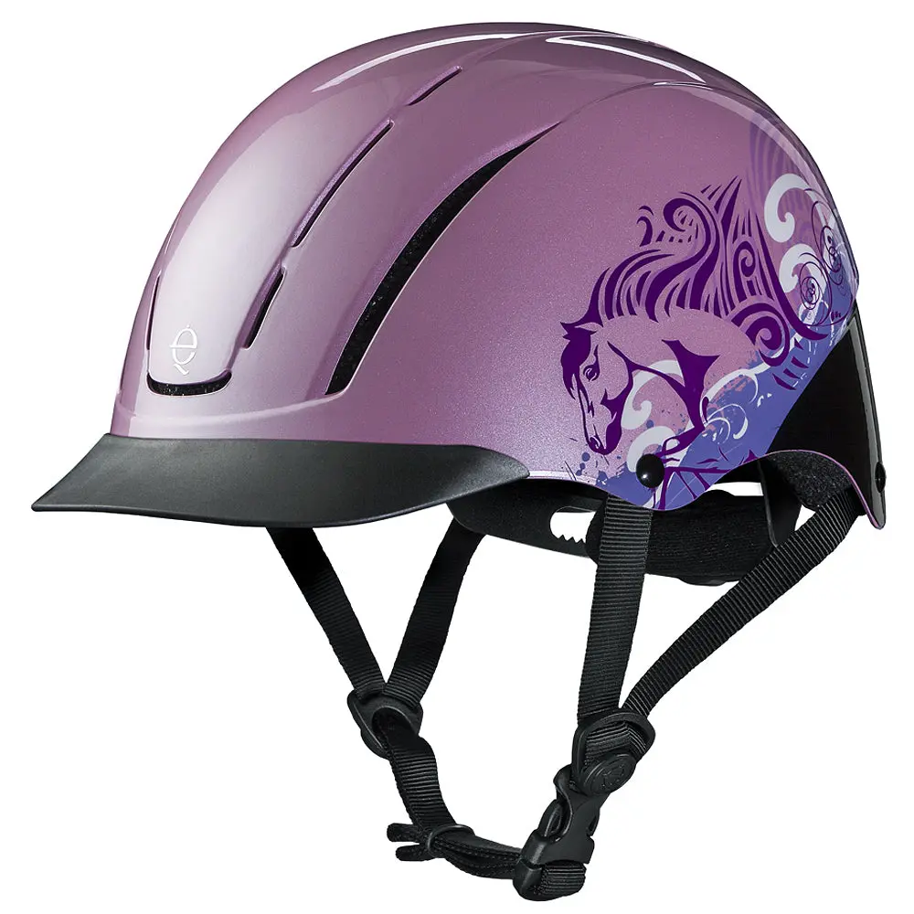Troxel Dialfit Low Profile Spirit Horse Riding Helmet Pink Dreamscape 1