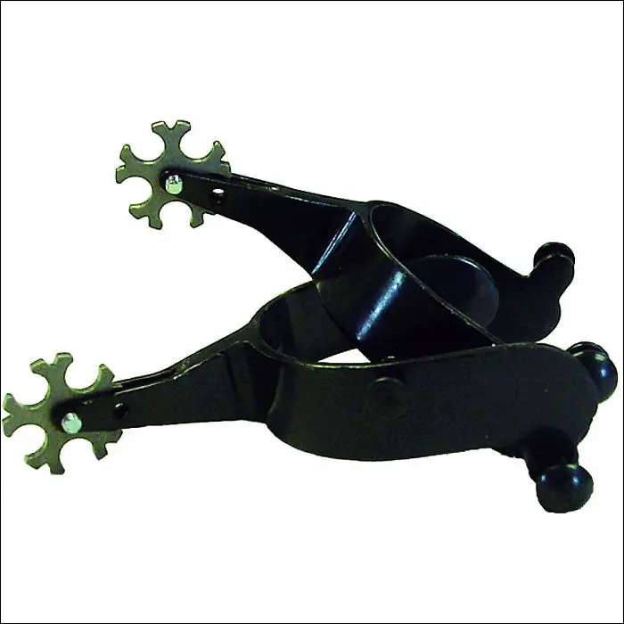 2 1/4" Saddle Barn Bull Riding Super Pro Steel Spur With Rowels 1