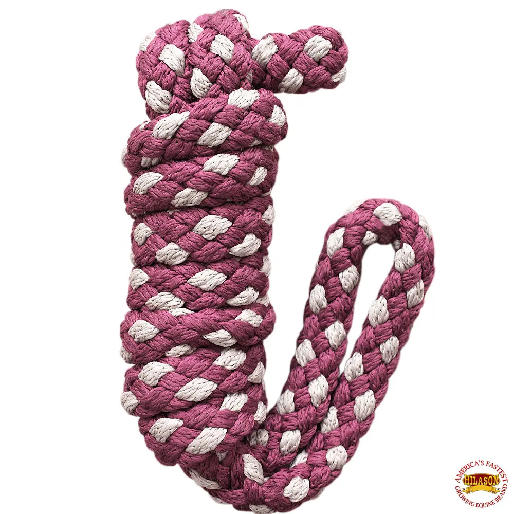 Hilason Horse Riding Poly Lead Rope Brown Tan 1/4" X 8 Ft. 4