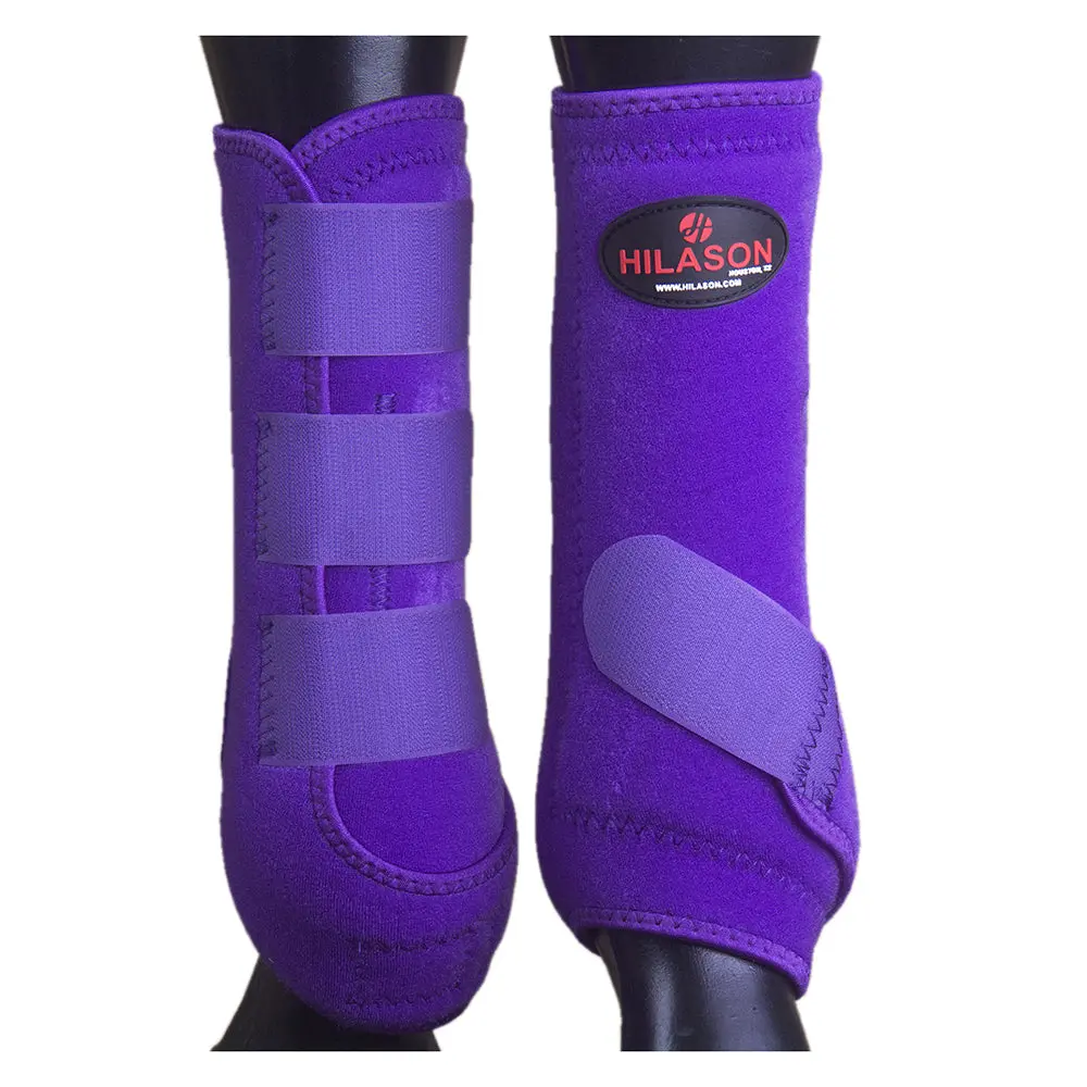 Purple Hilason Horse Medicine Sports Boots Front Leg 1