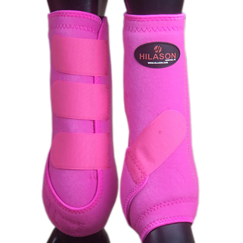 Pink Medium Hilason Horse Medicine Sports Boots Rear Hind Leg Small 1