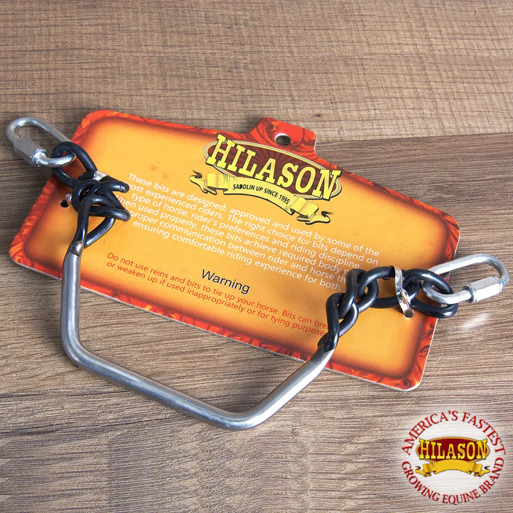 Hilason Western Horse Mouth Stainless Steel U Curb Chain W/ Quick Links 1