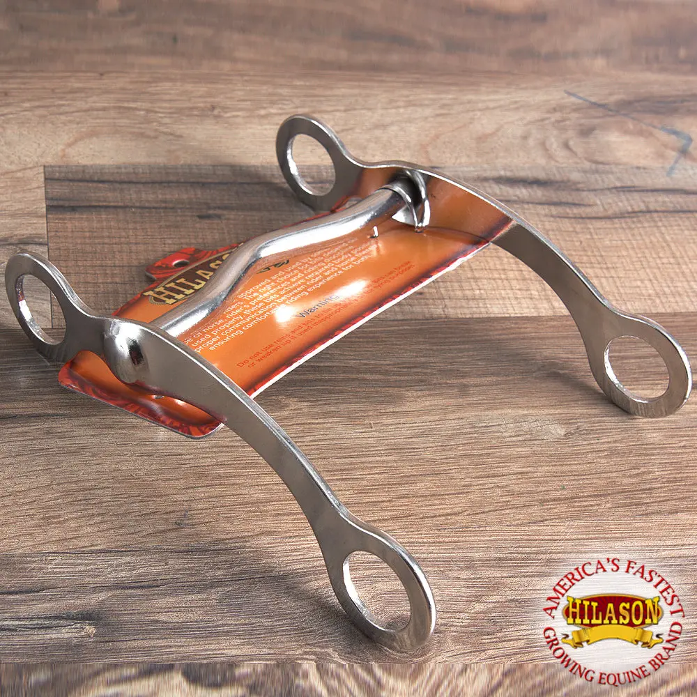 Hilason Western 5" Horse Mouth Nickel Plated Low Port Curb Bit 1