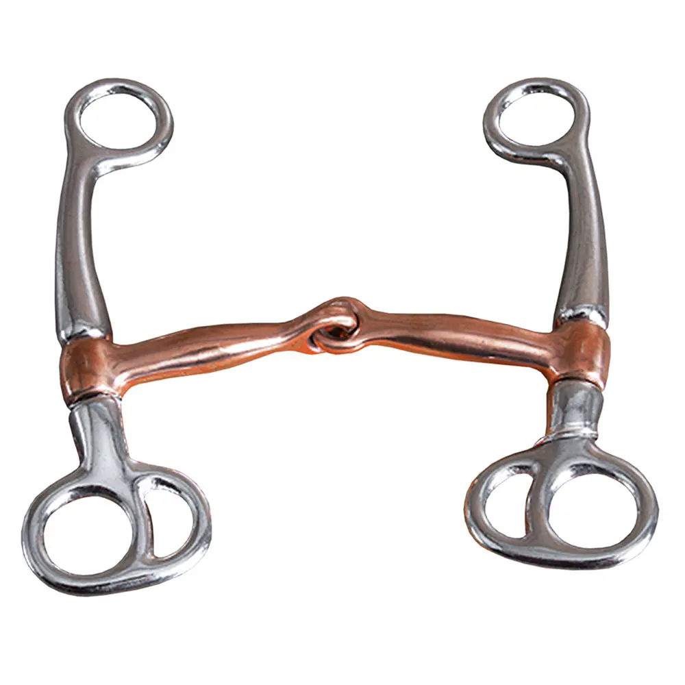 5" Hilason Malleable Iron Horse Copper Snaffle Breaking Mouth Bit 1