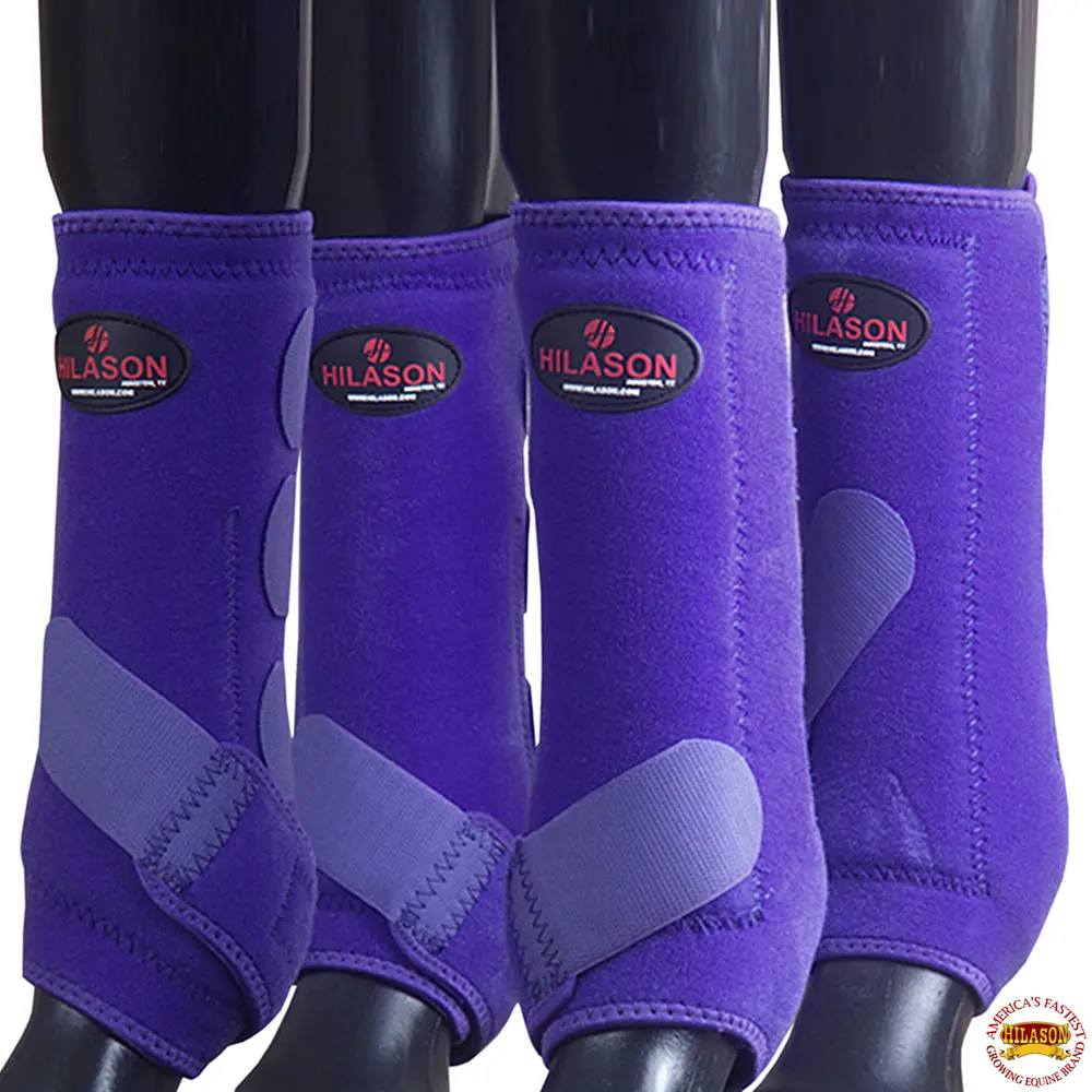4 Pack Lrg Hilason Horse Medicine Sports Boots Front Rear Hind Leg 1