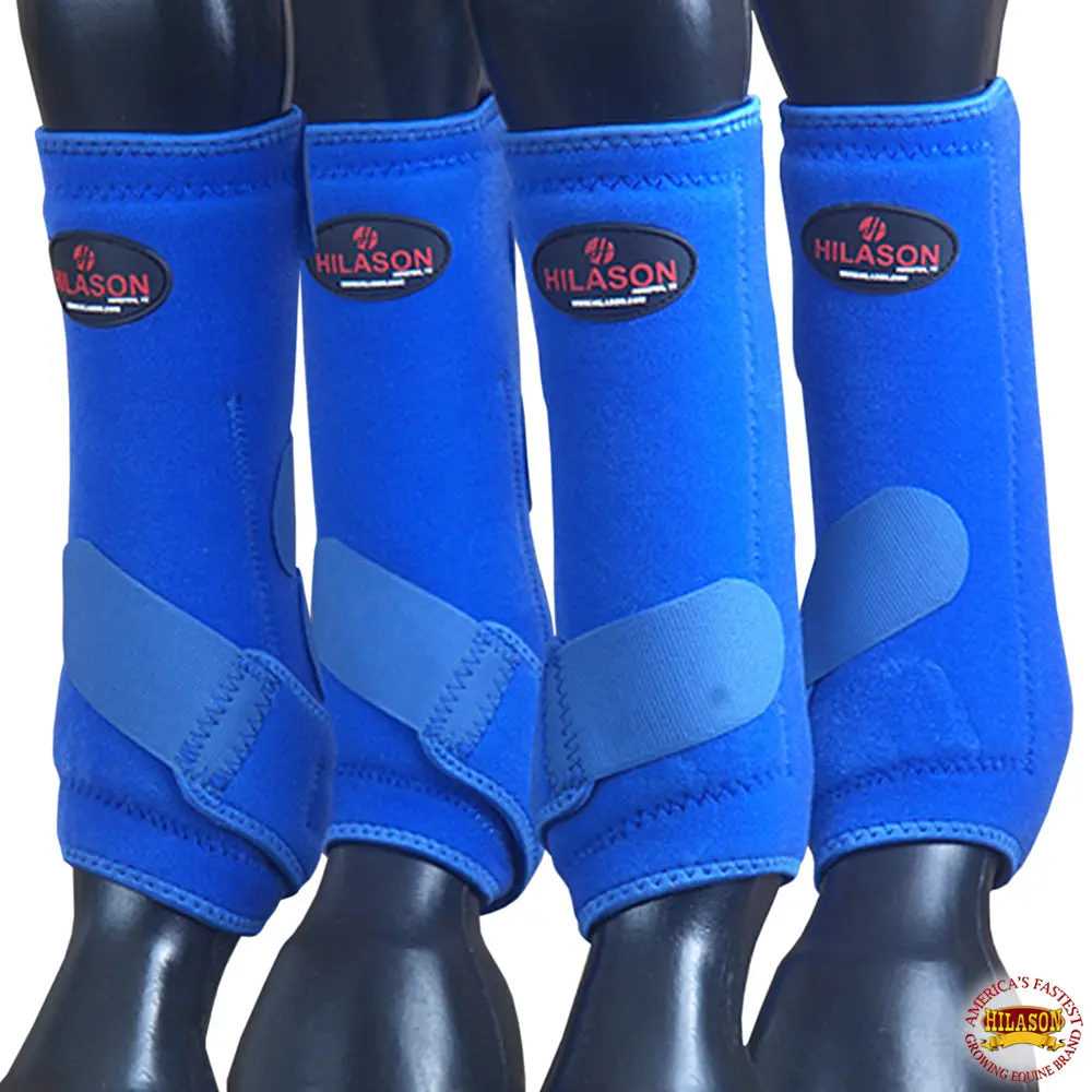 4 Pack Lrg Hilason Horse Medicine Sports Boots Front Rear Hind Leg 1