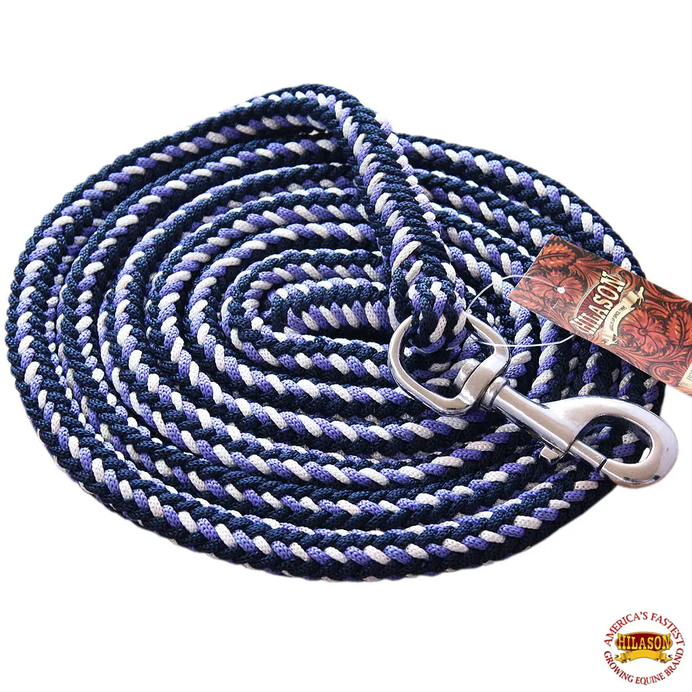 3/8" X 8' Weaver Leather Ends Poly Roper Rein W/ Snap Multi Color 1