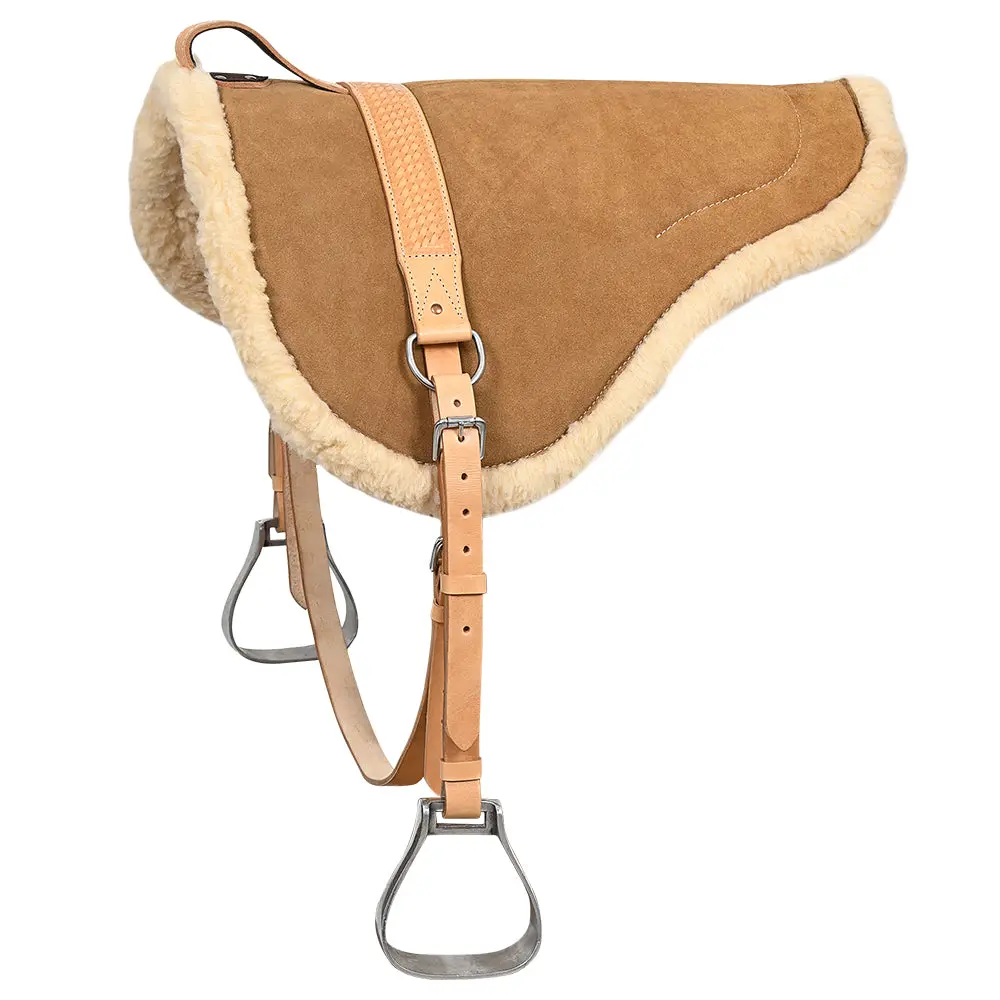 Hilason Natural Horsemanship Leather Bareback Western Treeless Saddle Pad | Pads Baretek Riding For Horses 1