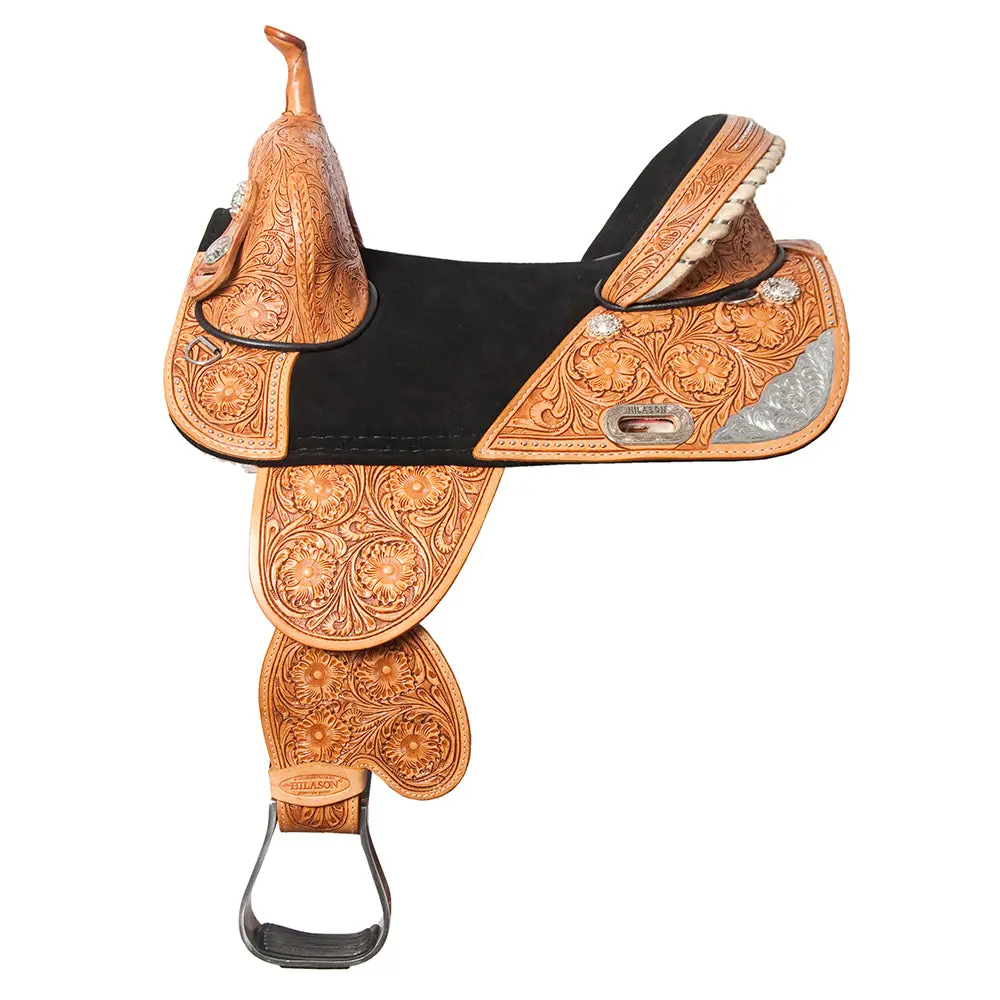 Hilason Western Horse Treeless Trail Barrel Saddle American Leather | For Horses 1