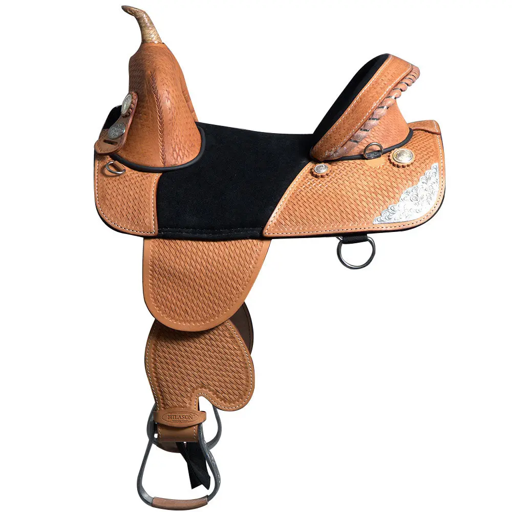 Hilason Western Horse Treeless Trail Barrel Saddle American Leather | For Horses 1