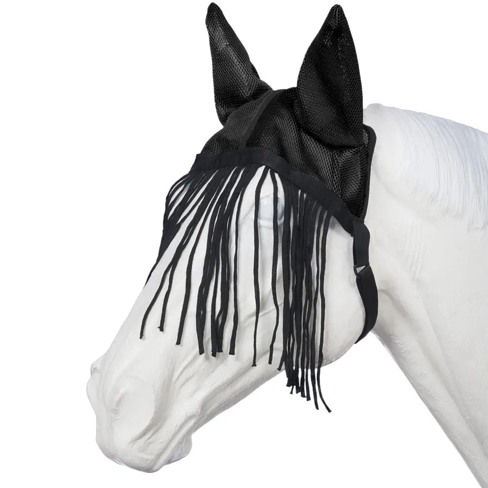 Tough 1 Deluxe Comfort Quick Grip Horse Mesh Fly Veil Mask Black 1