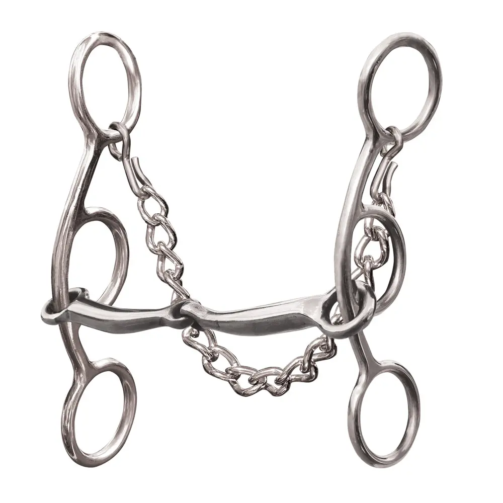5-1/2" Professional Choice Futurity Snaffle Horse Mouth Bit W/ 5" Cheek 1