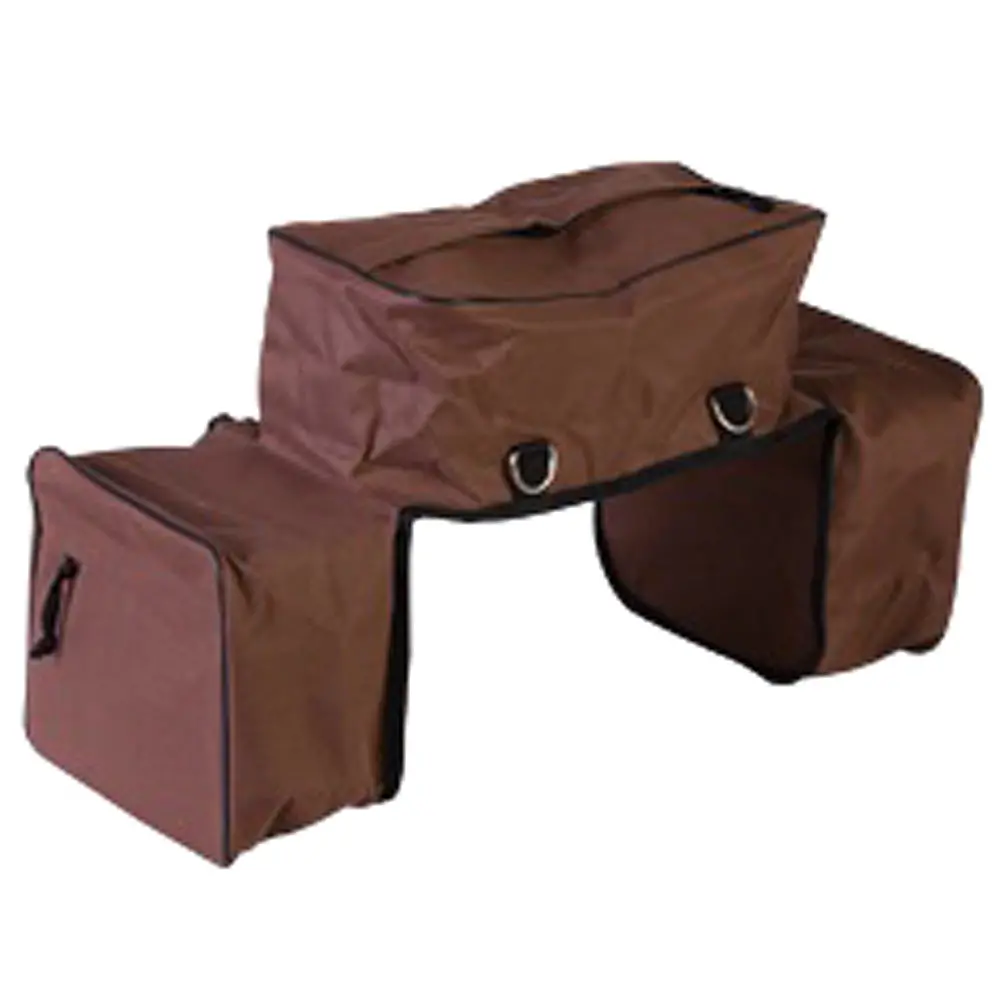 U-Hilason Western Horse Tack 600D Insulated Combo Saddle Bag Brown 1