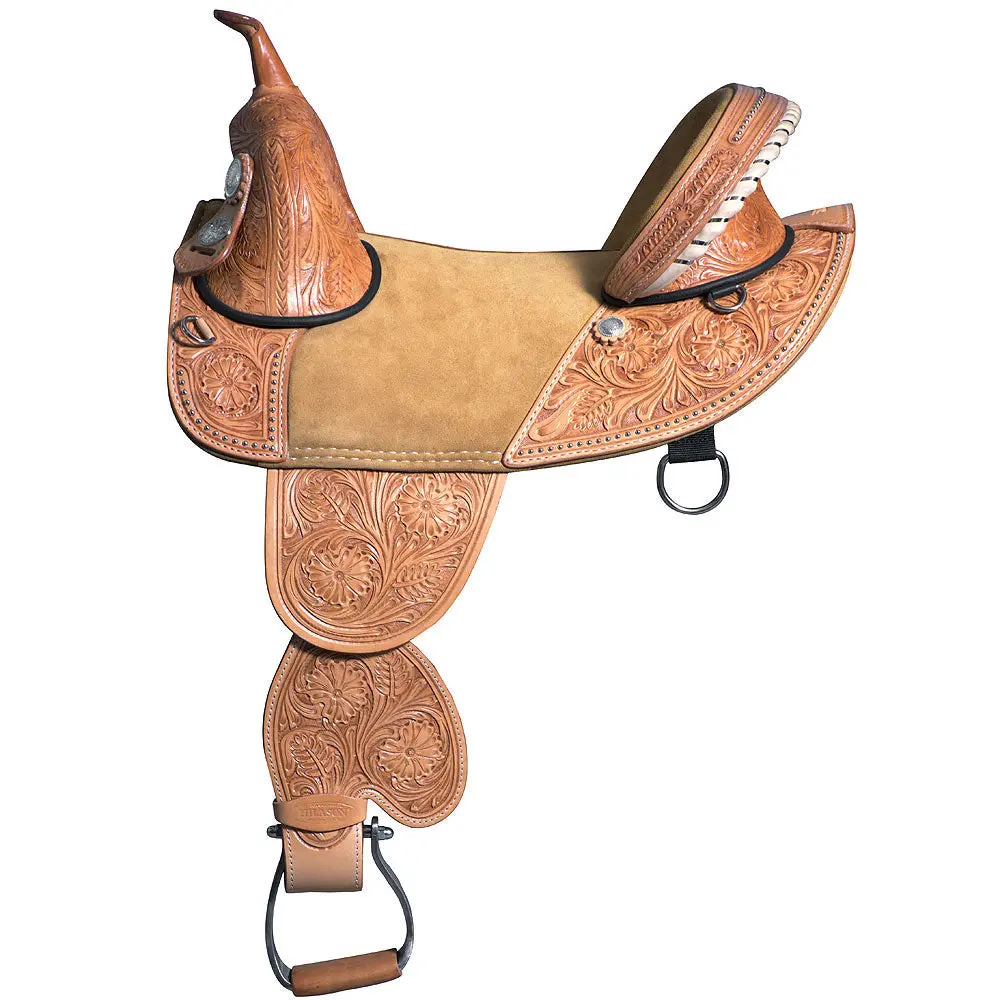 Hilason Western Classic Treeless Trail Barrel American Leather Saddle | Horse For Horses 1