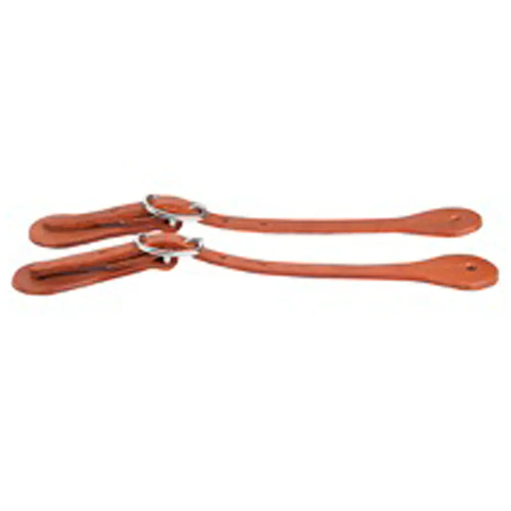 Hilason Chestnut Latigo Leather Kid Spur Straps Western Tack 1