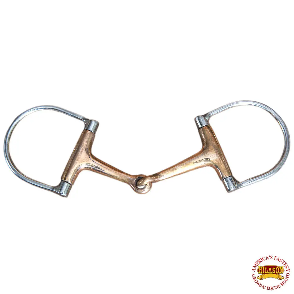 5" Hilason Western Stainless Steel Hollow Copper Ring Horse Mouth Bit 1