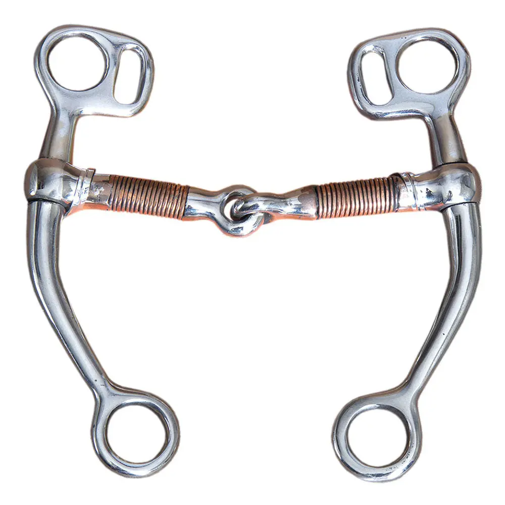 5" Hilason Western Horse Steel Mouth Bit W/ Copper Roller 1