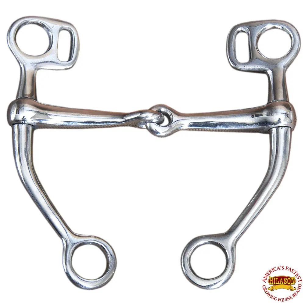 5" Hilason Horse Mouth Steel Tom Thumb Bit W/ Jointed 1