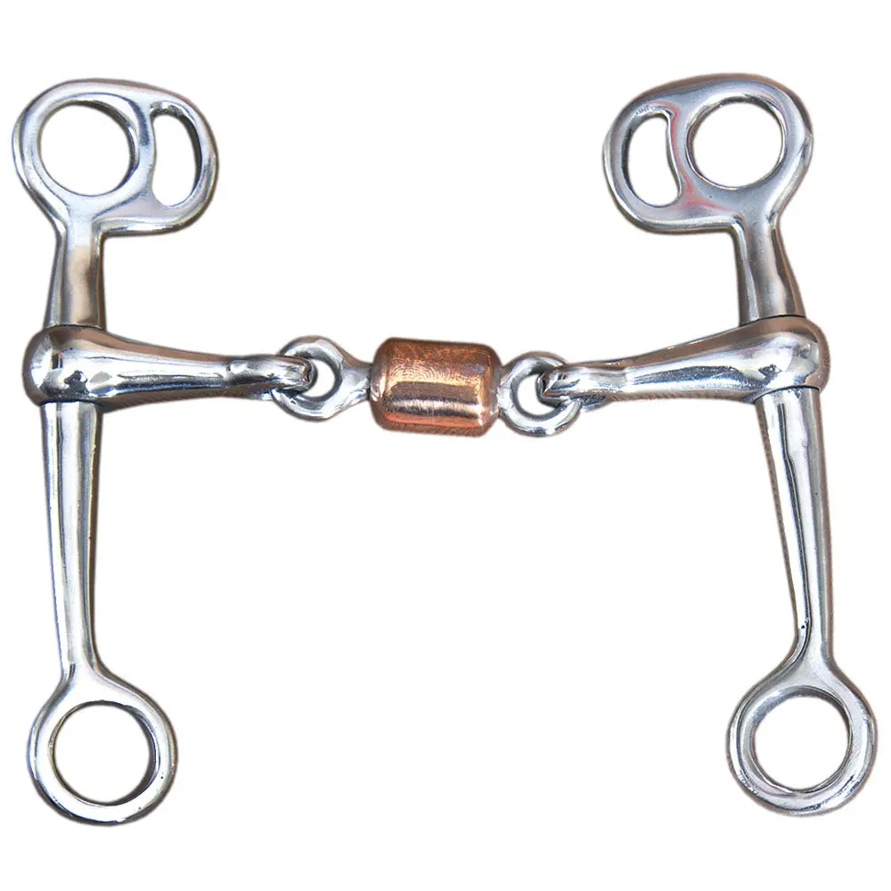 5" Hilason Tom Thumb Stainless Steel Horse Copper Roller Mouth Bit 2