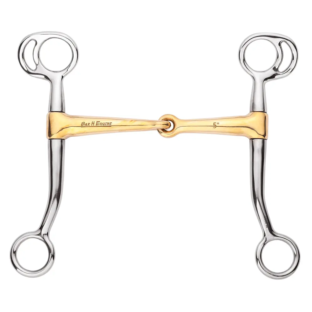 Bar H Equine Tom Thumb Bit With Single-Jointed Copper Mouthpiece 1