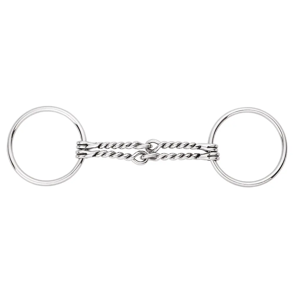Bar H Equine Loose Ring Bit With Double Twisted Steel Wire Mouthpiece 1