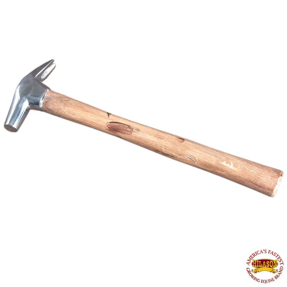 Hilason Western Leather Farrier Tool Care Hammer With Wooden Handle 1