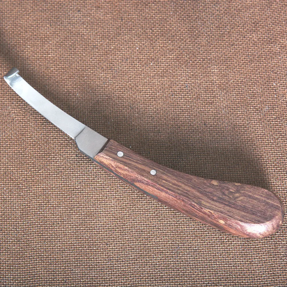 Hilason Western Horse Care Farrier Tool Hoof Knife W/ Wooden Handle 1