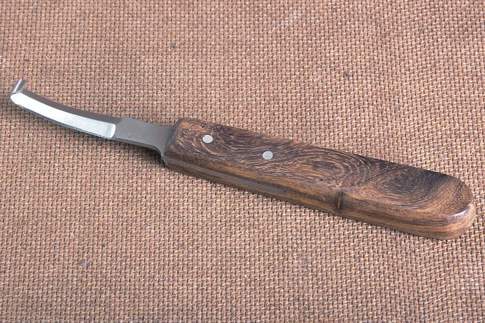 Hilason Western Horse Care Farrier Tool Hoof Knife Wooden Handle W/ Steel Blade 2