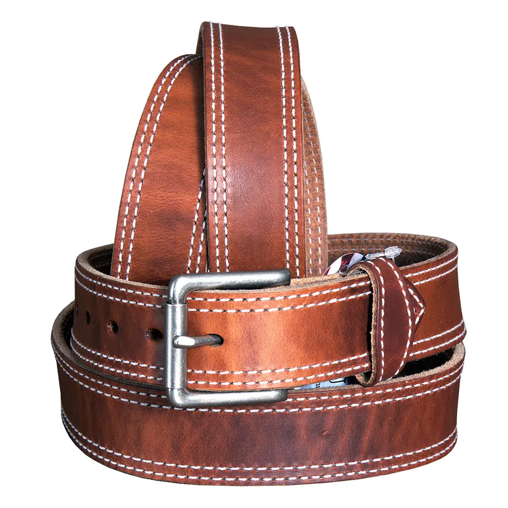 Hilason Heavy Duty Made In Usa Gun Holster Leather Work Belt Brown 1