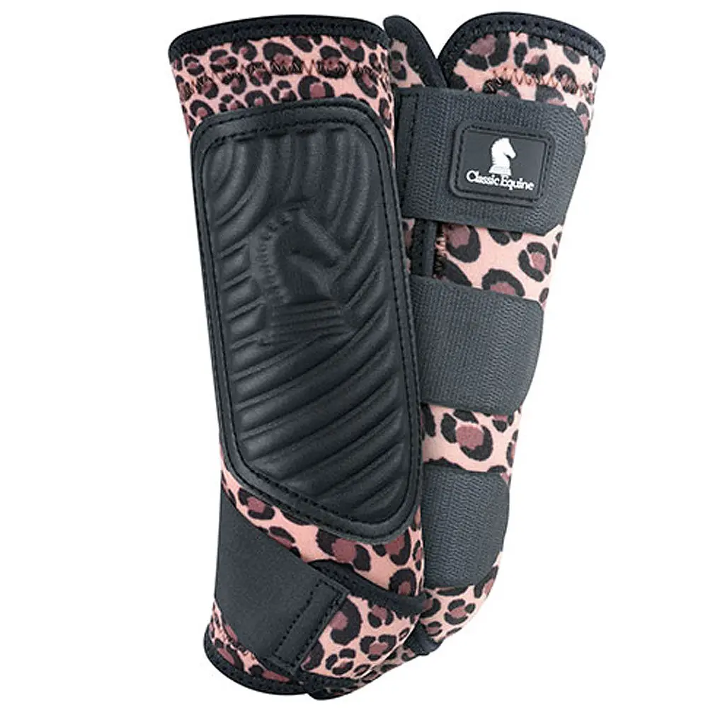 Small Classic Equine Lightweight Horse Classicfit Sports Boots Pair Hind Cheetah 1