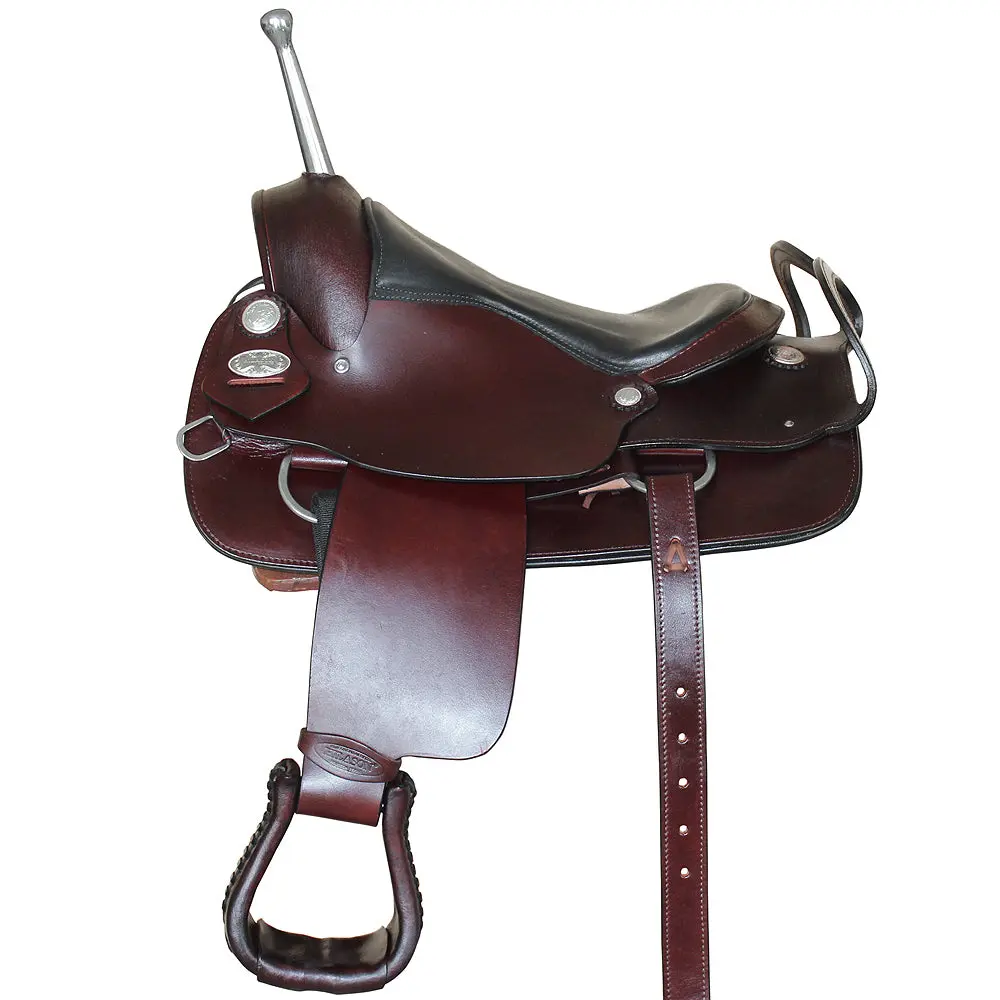 Hilason Custom Designed Rare Western Trick Riding Saddle Mahogany | Horse Racing Leather Saddles For Horses 1