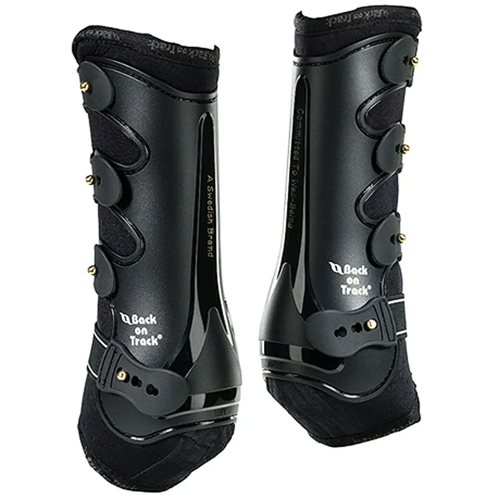 Cob Back On Track Royal Flat Work Around Fetlock Horse Front Boots Black 1