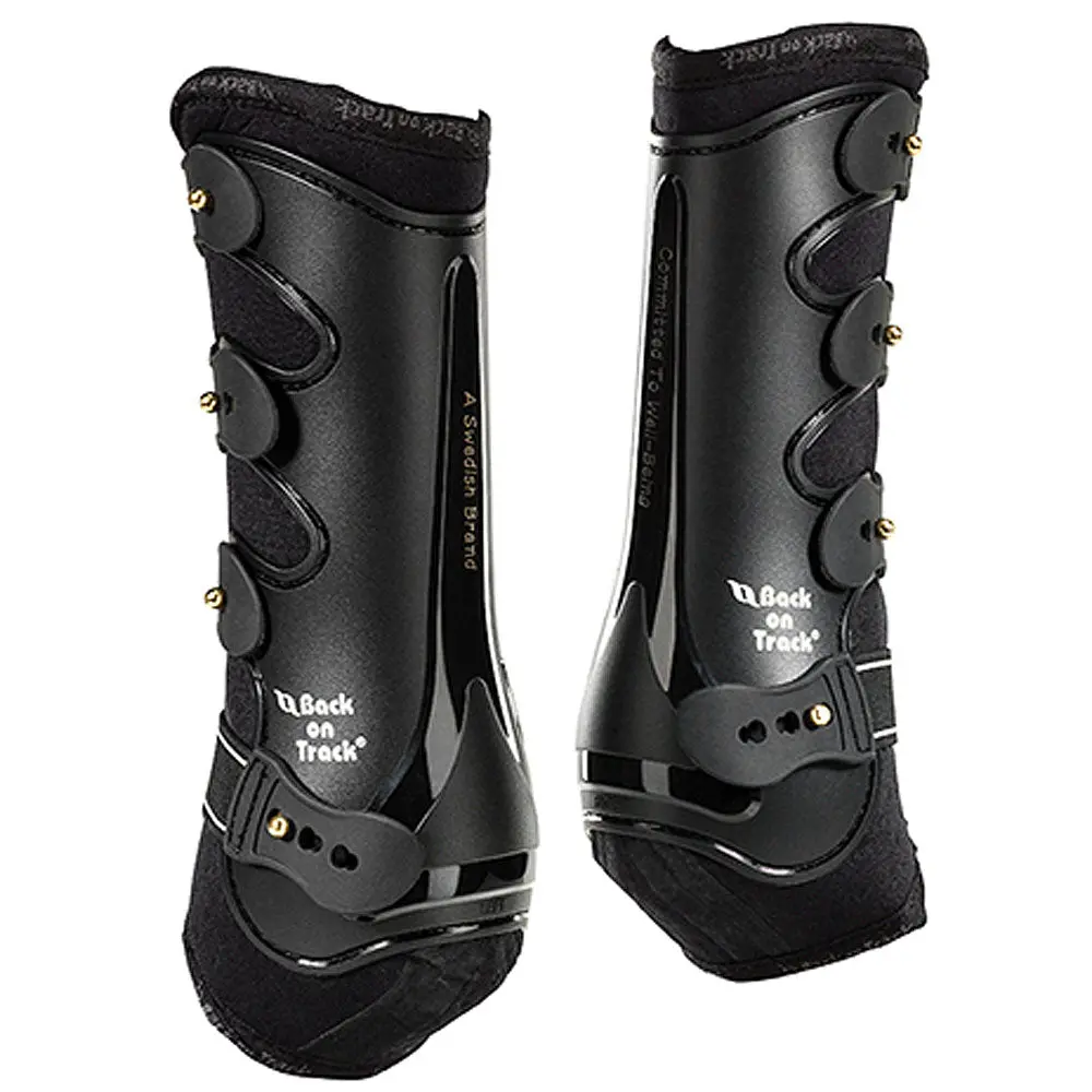 Cob Back On Track Royal Flat Work Protection Around Fetock Horse Hind Boot Black 1