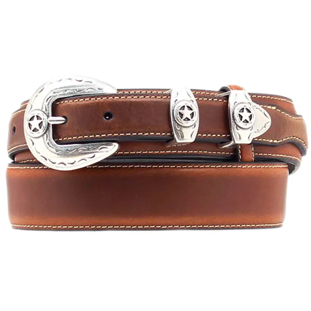 Nocona 1.5 Inch Men's Full-Grain Leather Western Ranger Belt Brown 1