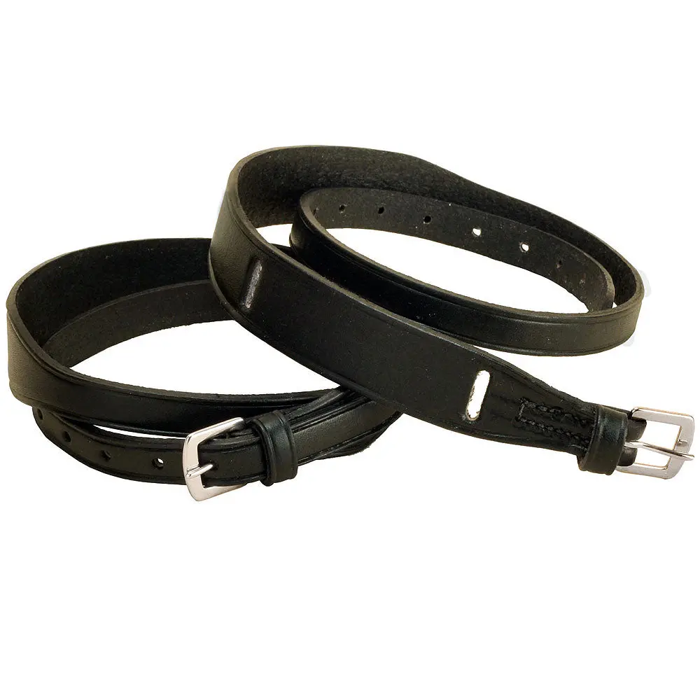 Small Tory Leather English Bridle Jod Garters Buckle Black 1