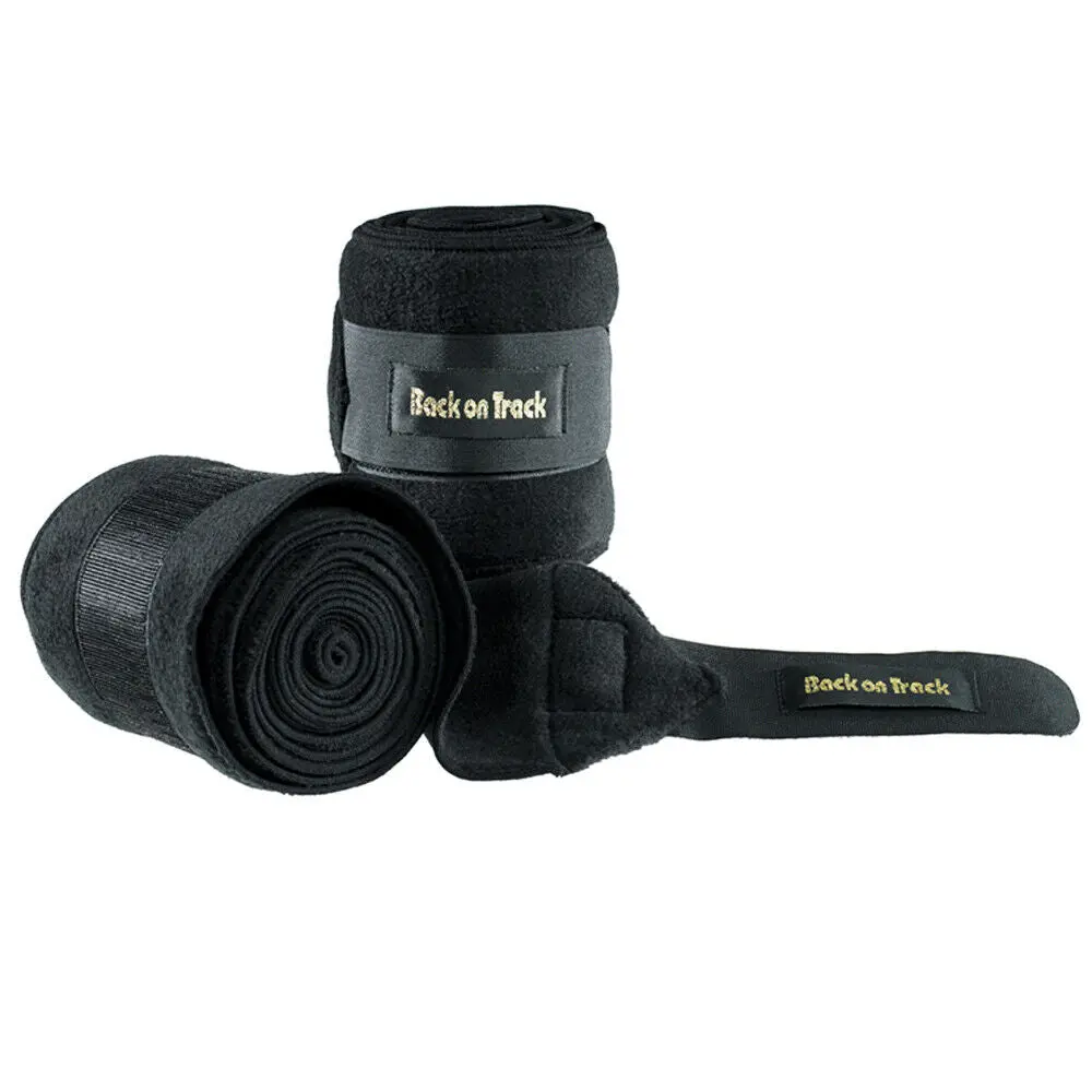9 Ft Back On Track Therapeutic Horse Polo Wraps Black 1