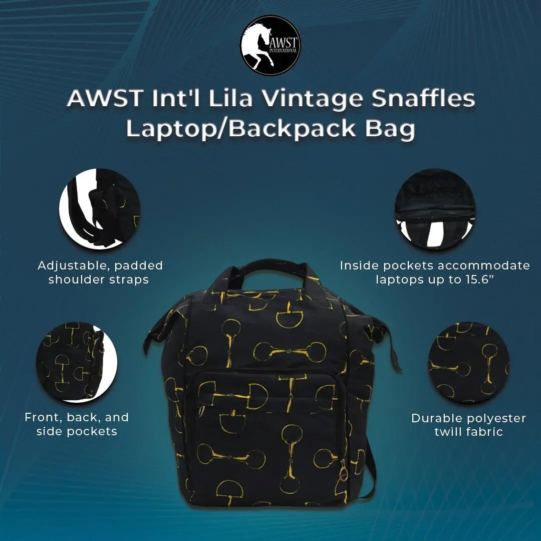 Awst Int'l Lila Vintage Snaffles Laptop/Backpack Bag 1