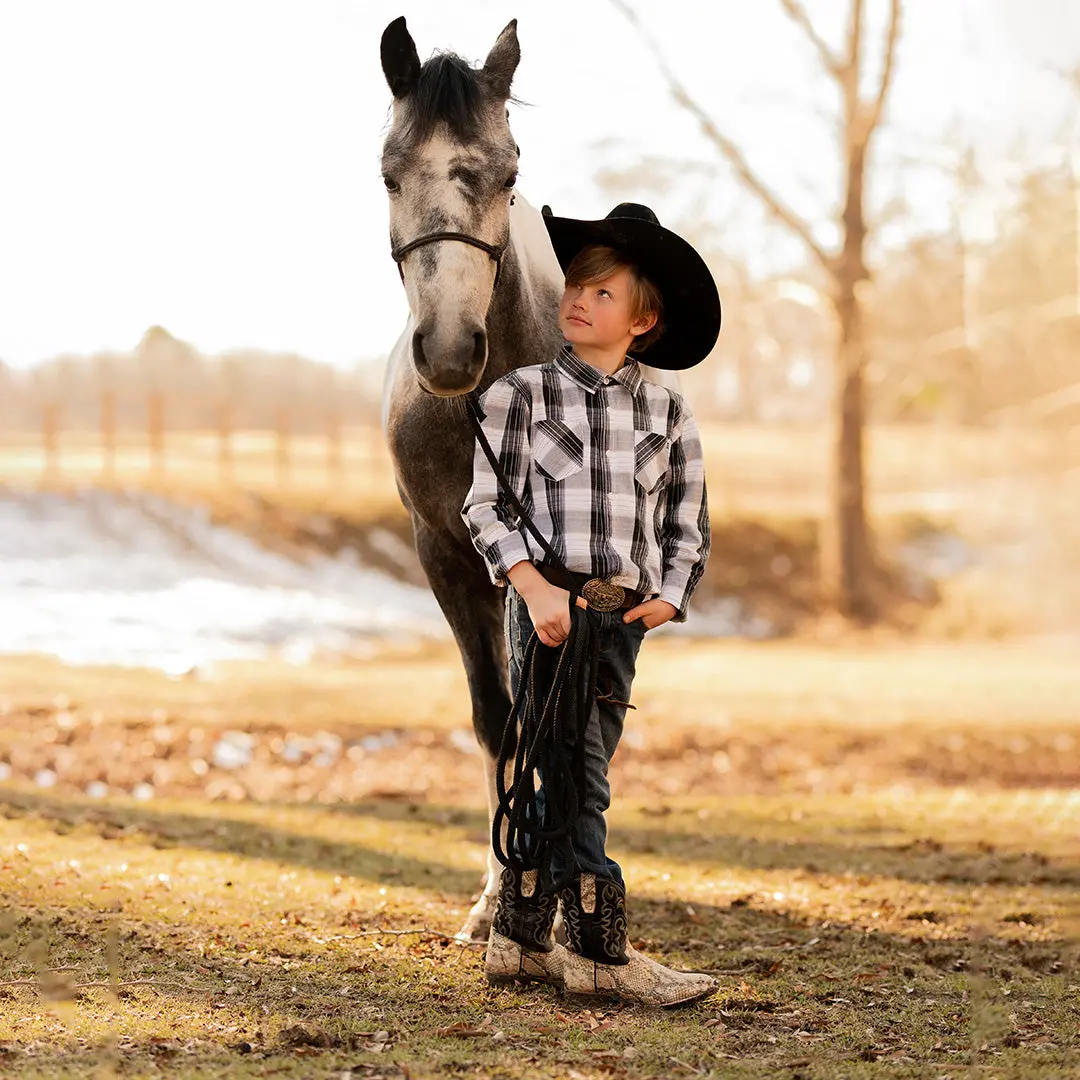 Tuffrider Children's Black Snake In My Boot Western Leather Boots 3
