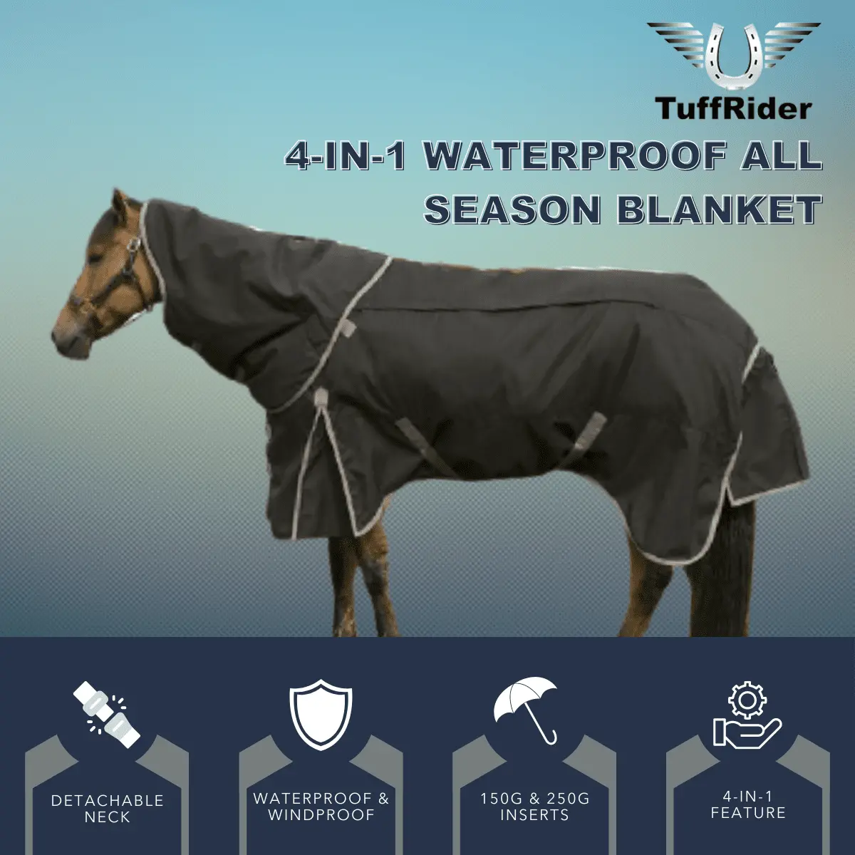 Tuffrider All Season Ripstop Turnout Blanket 6