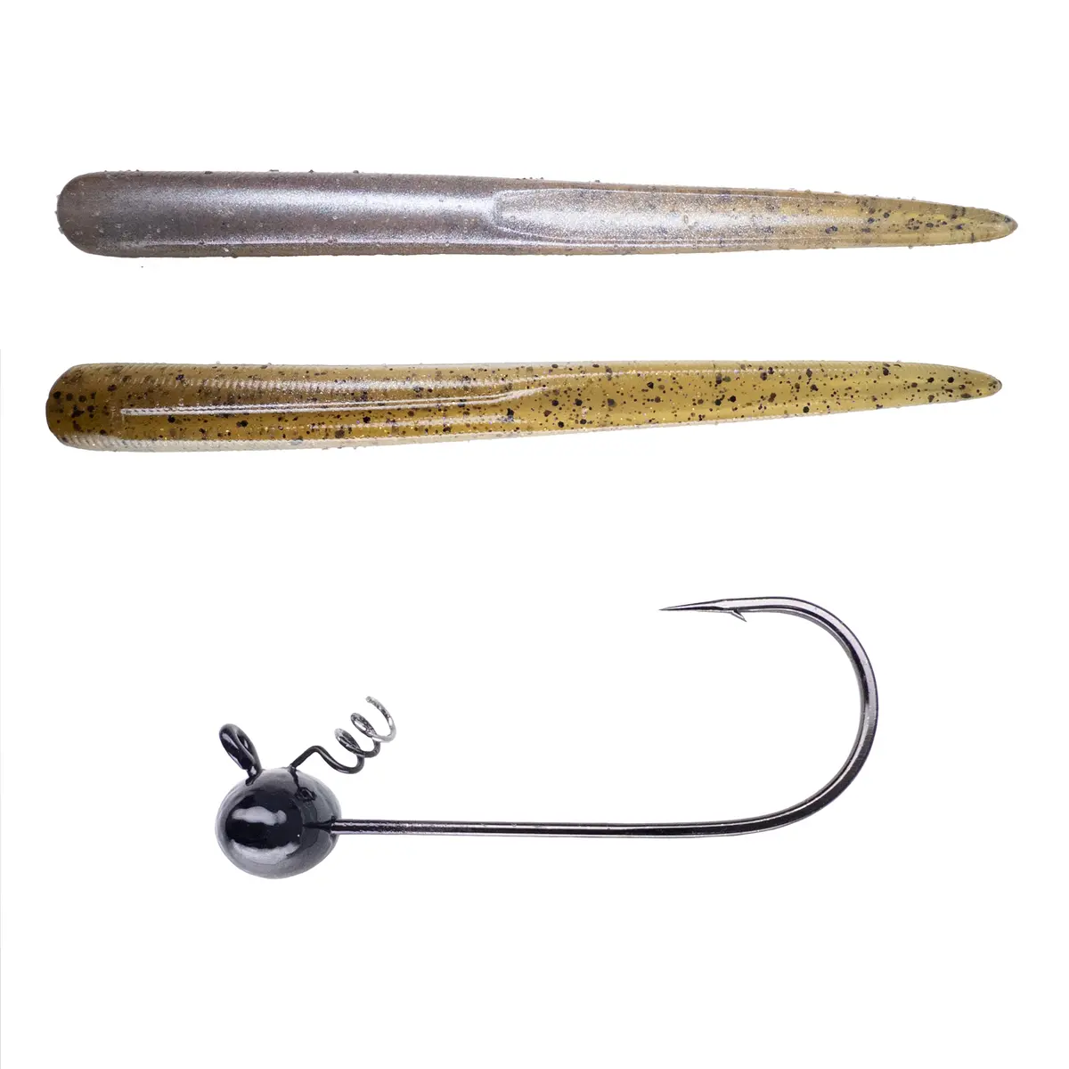 Magnum Baits 6” Wormser➕Mad Mouth Bass Bait Co. Football Shakey Head 35