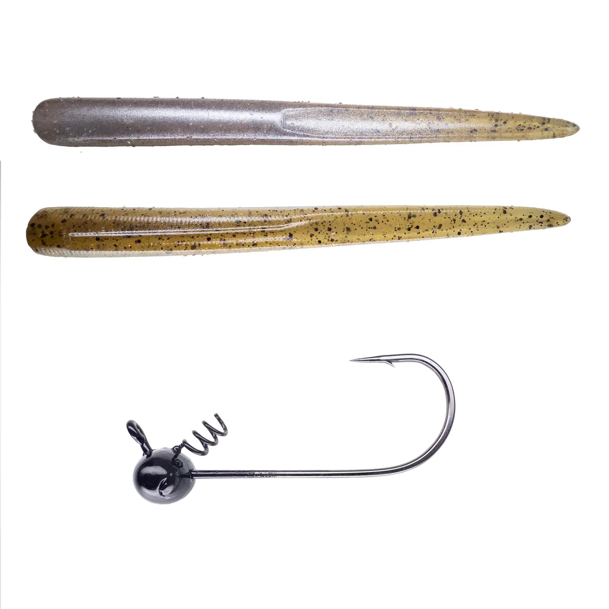 Magnum Baits 6” Wormser➕Mad Mouth Bass Bait Co. Football Shakey Head 34