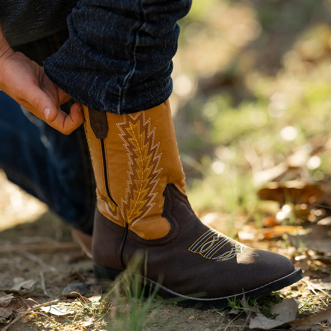 Tuffrider Children's Biscayne Square Toe Western Boot 3