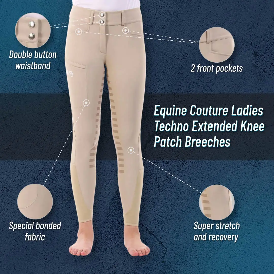Equine Couture Ladies Techno Extended Knee Patch Breeches 2